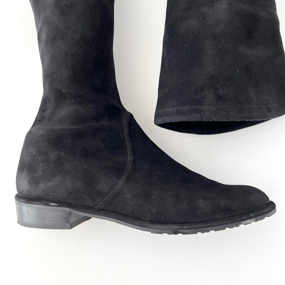 STUART WEITZMAN || Black Leather Suede Tall Over the Knee Lowland Boots Size 7 - Picture 10 of 15